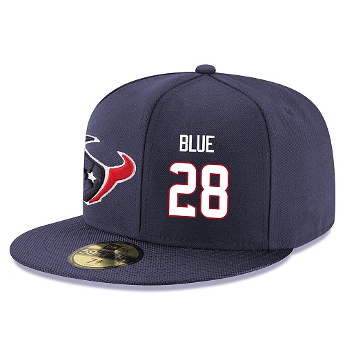 NFL Houston Texans #28 Alfred Blue Stitched Snapback Adjustable Player Hat - Navy/White